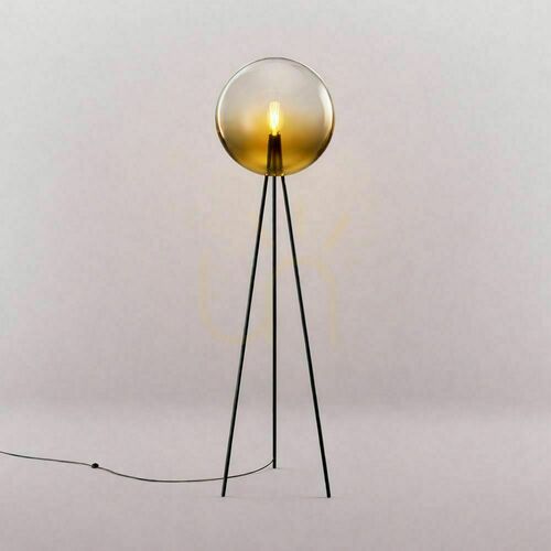 Verifica Lampă de podea s.luce Orb Tripod 160 cm, glob de sticlă Ø 50 cm degrade auriu