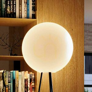 Lampă de podea s.luce Orb Tripod aurie, glob sticlă, 160 cm, modernă small 2