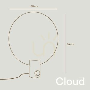 Lampa de masă s.luce Cloud alb metal rotund 40 cm dimmer GU10 small 8