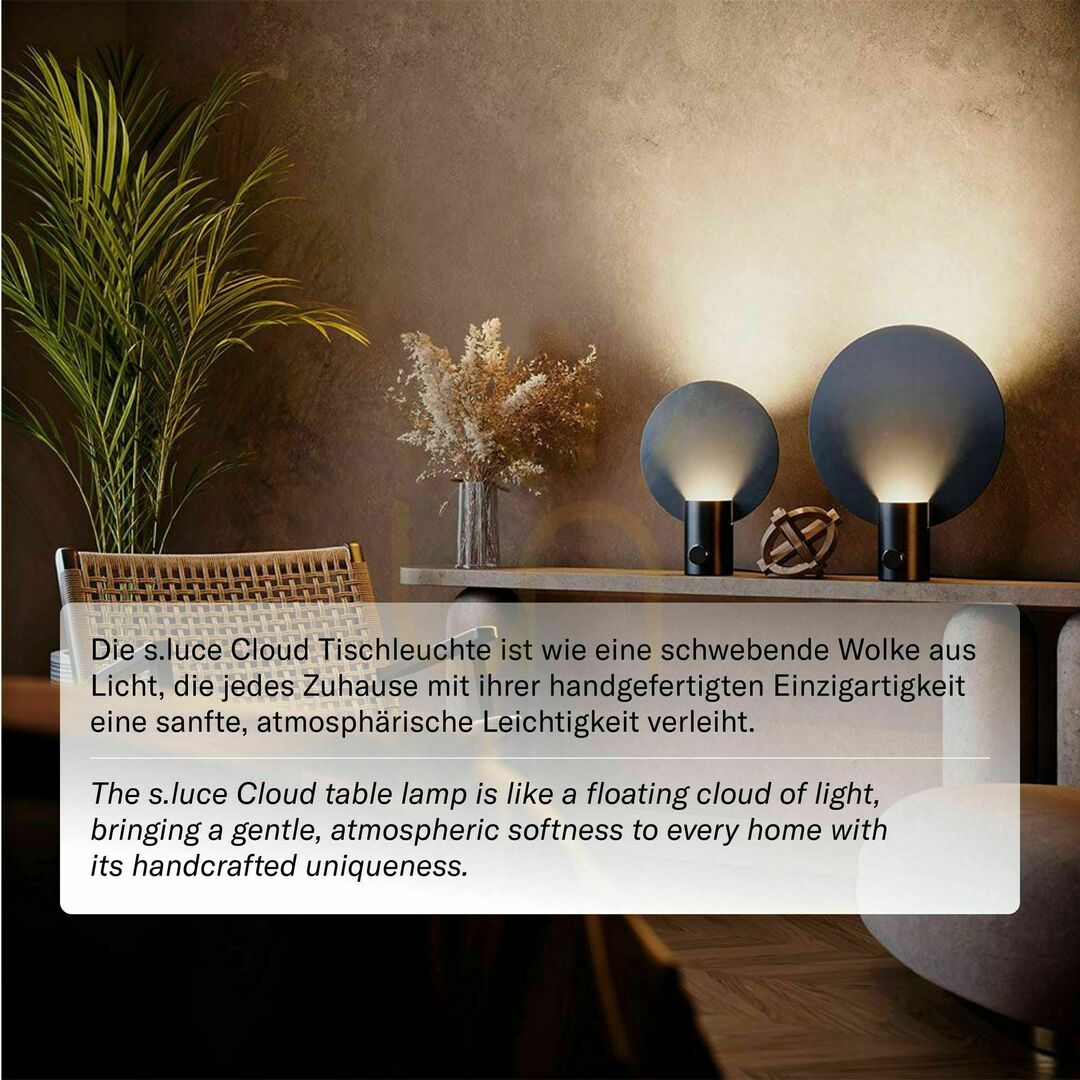 previzualizare Lampă de masă s.luce Cloud neagră metal, GU10, dimmabilă, Ø50 cm Lampă de masă s.luce Cloud neagră metal, GU10, dimmabilă, Ø50 cm