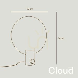 Lampă de masă s.luce Cloud neagră metal, GU10, dimmabilă, Ø50 cm 7 Lampă de masă s.luce Cloud neagră metal, GU10, dimmabilă, Ø50 cm small 7