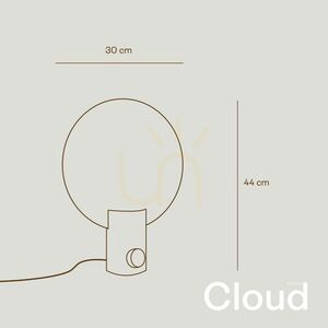 Lampă de masă s.luce Cloud aurie metalică rotundă, dimmabilă, GU10, 30 cm small 6