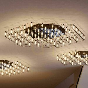 Plafonieră LED s.luce Atom neagră 80 cm, dimabilă, 3000K, metal small 3