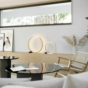 Lampă de masă LED s.luce Ring aurie 60 cm, metal, dimmabilă 1 Lampă de masă LED s.luce Ring aurie 60 cm, metal, dimmabilă small 1