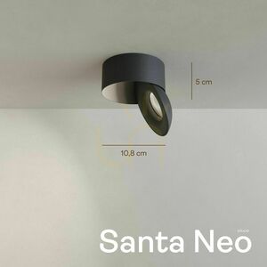 Spot de tavan LED s.luce Santa Neo negru, orientabil, dimabil, 4000K 840 lm 2 Spot de tavan LED s.luce Santa Neo negru, orientabil, dimabil, 4000K 840 lm small 2