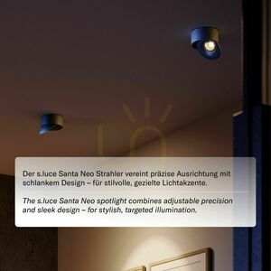 Spot LED reglabil s.luce Santa Neo negru 11W 4000K 840 lm small 6