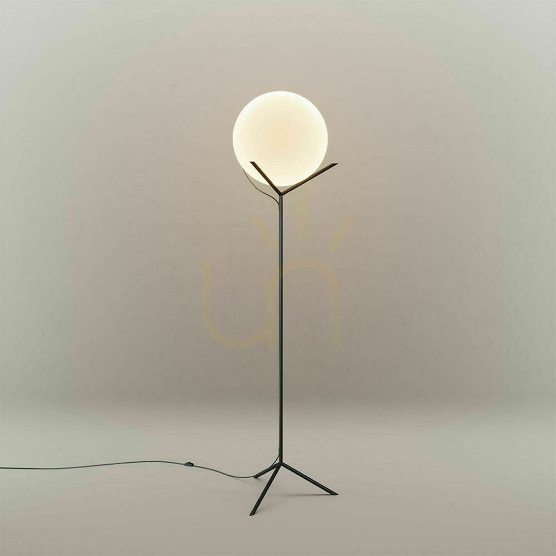 previzualizare Lampadar s.luce Orb Poseidon maro, glob de sticlă, 180 cm Lampadar s.luce Orb Poseidon maro, glob de sticlă, 180 cm