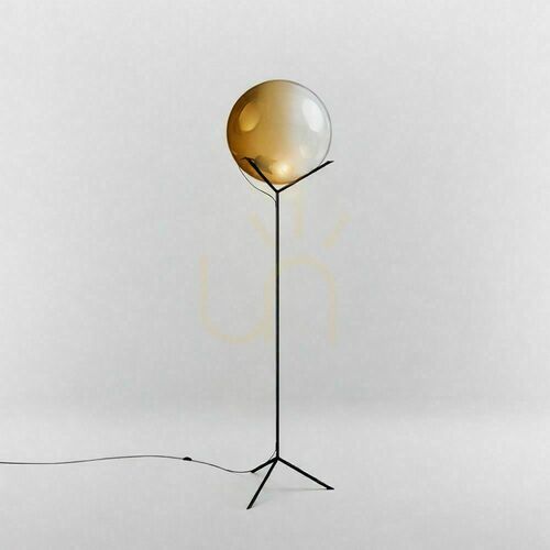 Verifica Lampă de podea s.luce Orb Poseidon aurie, glob sticlă, 175 cm