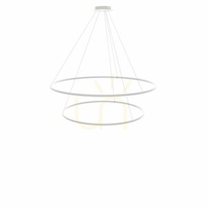 Lampă suspendată LED s.luce Ring cu două inele concentrice, aurie, 80/60 cm small 13