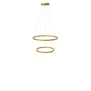 Lampă suspendată LED s.luce Ring cu două inele concentrice, aurie, 80/60 cm small 15