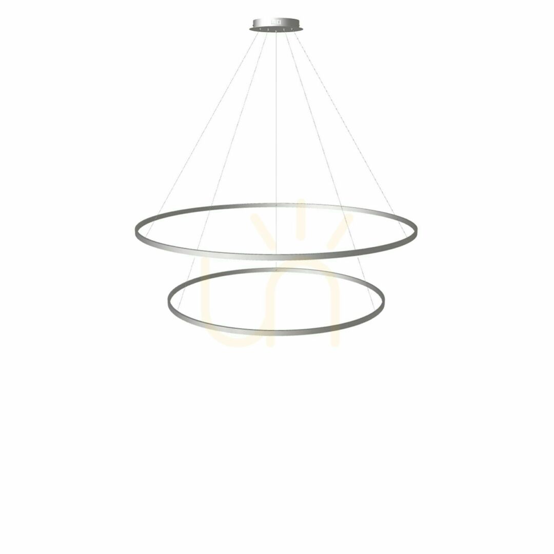Vedere Lampă suspendată LED s.luce Ring alb 120 cm rotundă modernă 2 becuri Lampă suspendată LED s.luce Ring alb 120 cm rotundă modernă 2 becuri
