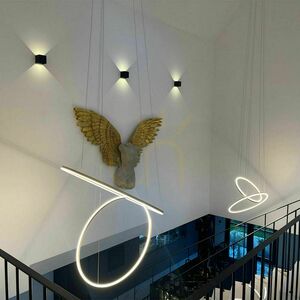 Lampă suspendată LED s.luce Ring alb 120 cm rotundă modernă 2 becuri 5 Lampă suspendată LED s.luce Ring alb 120 cm rotundă modernă 2 becuri small 5