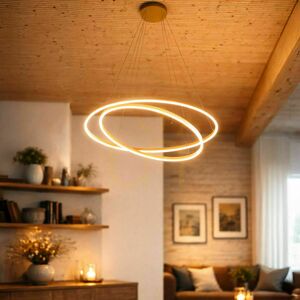 Lampă suspendată LED s.luce Ring argintie, rotundă, 2 becuri, dimabilă, 150 cm 7 Lampă suspendată LED s.luce Ring argintie, rotundă, 2 becuri, dimabilă, 150 cm small 7