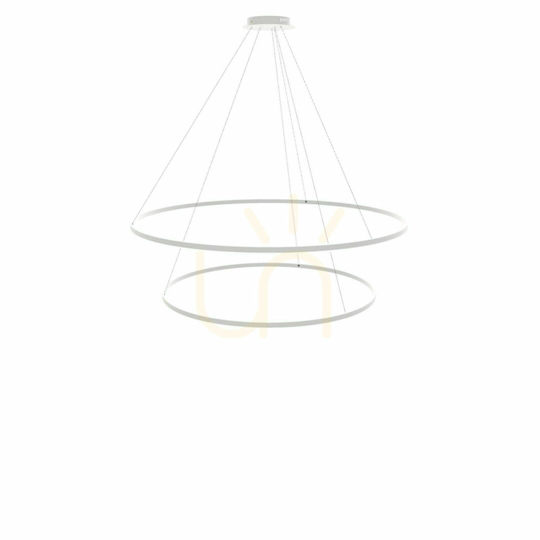 Afişa Lampă suspendată LED s.luce Ring argintie 2 becuri rotunde 60/40 cm модерн Lampă suspendată LED s.luce Ring argintie 2 becuri rotunde 60/40 cm модерн