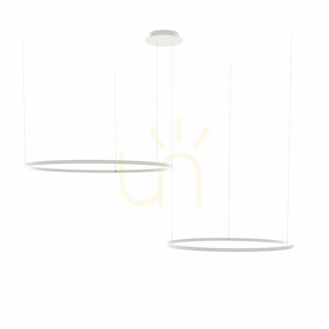 Vedere Lampă suspendată LED s.luce Ring aurie Ø120 cm, 2 becuri, dimmabilă Lampă suspendată LED s.luce Ring aurie Ø120 cm, 2 becuri, dimmabilă