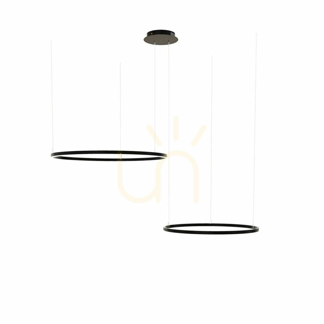 Spectacol Lampă suspendată LED s.luce Ring alb 2 becuri 150 cm, dimmabilă, modernă Lampă suspendată LED s.luce Ring alb 2 becuri 150 cm, dimmabilă, modernă
