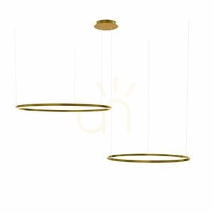 Lampă suspendată LED s.luce Ring aurie 100 cm, 2 surse, dimabilă small 12