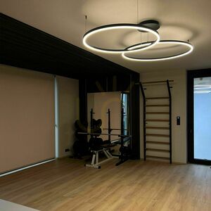 Lampă suspendată LED s.luce Ring alb excentrică 2 surse 60/40 cm 4 Lampă suspendată LED s.luce Ring alb excentrică 2 surse 60/40 cm small 4
