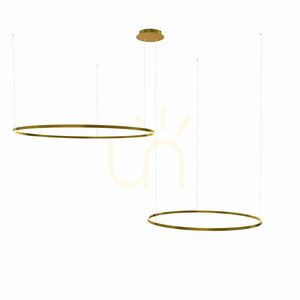 Lampă suspendată LED s.luce Ring alb excentrică 2 surse 60/40 cm 8 Lampă suspendată LED s.luce Ring alb excentrică 2 surse 60/40 cm small 8