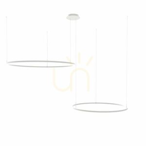 Lampă suspendată LED s.luce Ring argintie 120 cm, 2 surse de lumină, dimmabilă small 7