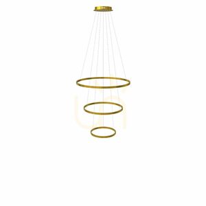 Lustră suspendată s.luce Ring LED aurie, 3 inele, 100/80/60 cm, dimabilă 11 Lustră suspendată s.luce Ring LED aurie, 3 inele, 100/80/60 cm, dimabilă small 11