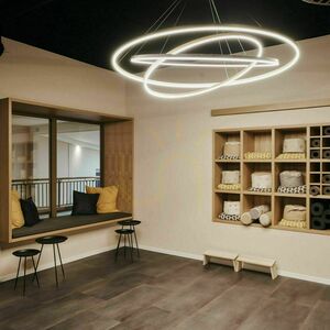 Lustră suspendată s.luce Ring LED 3 inele argintiu 100/80/60 cm dimabil 2 Lustră suspendată s.luce Ring LED 3 inele argintiu 100/80/60 cm dimabil small 2