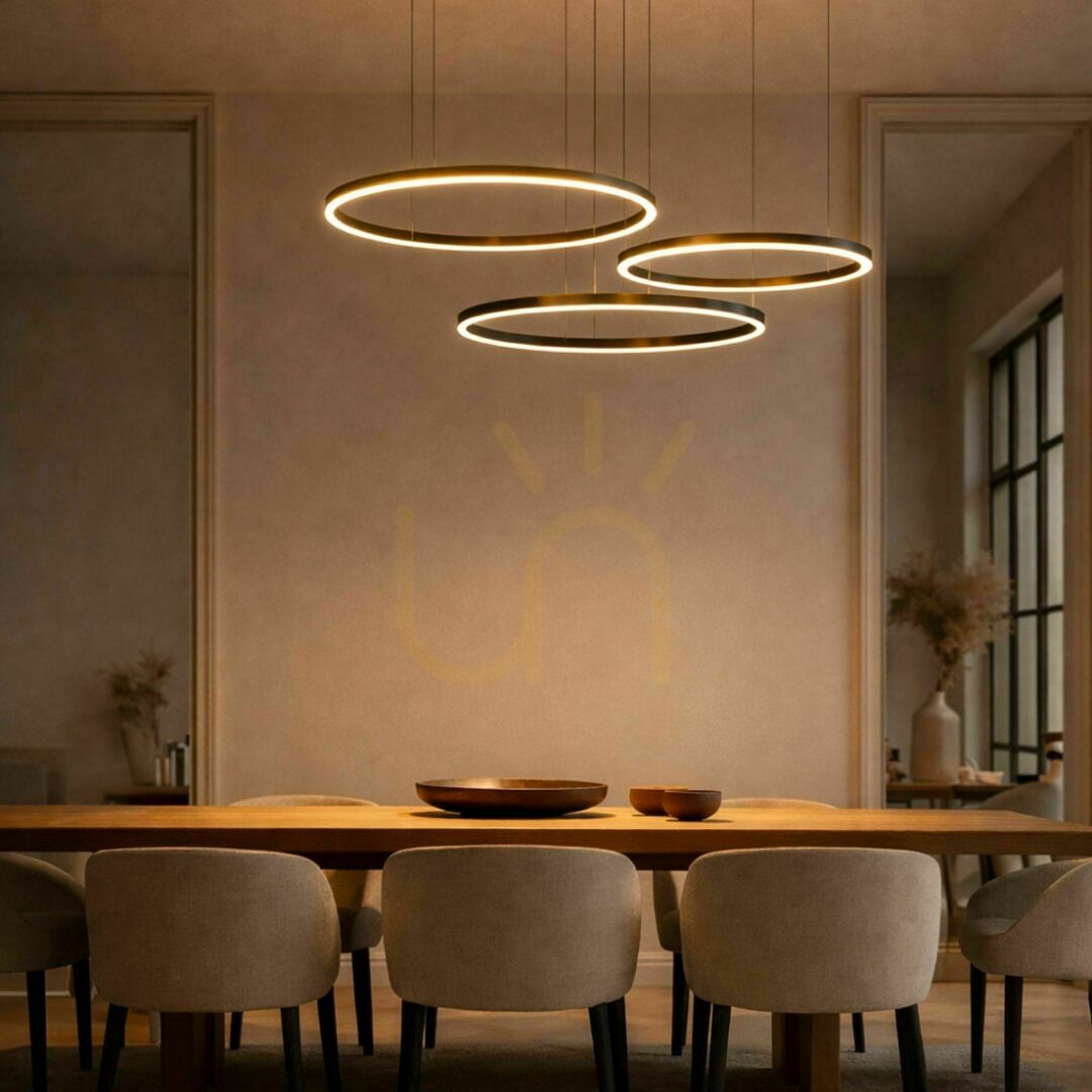 Vedere Lustră suspendată LED s.luce Ring alb 3 becuri dimmabilă 120 cm Lustră suspendată LED s.luce Ring alb 3 becuri dimmabilă 120 cm