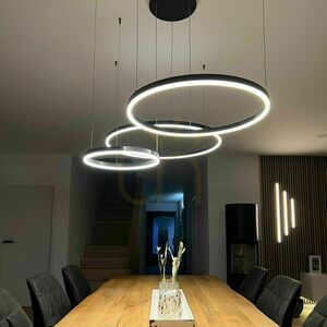 Lustră LED suspendată s.luce Ring neagră, 3 cercuri, dimabilă, 100/80/60 cm 11 Lustră LED suspendată s.luce Ring neagră, 3 cercuri, dimabilă, 100/80/60 cm small 11