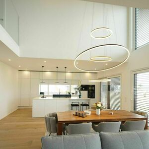 Lustră suspendată s.luce Ring LED alb 5 becuri dimmabilă Ø150 cm small 2