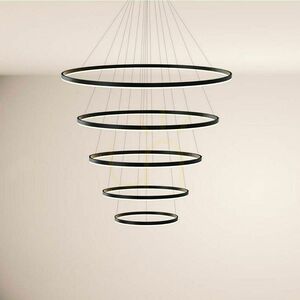 Lustru suspendat s.luce Ring LED 5x alb dimabil 100 cm rotund modern small 1