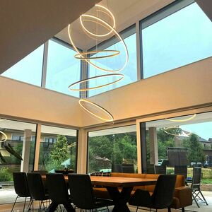 Lustră suspendată LED s.luce Ring neagră 5 becuri, rotundă, 120 cm 6 Lustră suspendată LED s.luce Ring neagră 5 becuri, rotundă, 120 cm small 6