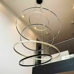 Lustră suspendată s.luce Ring LED 5 becuri, argintie, rotundă, 100 cm small 10