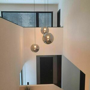 Lustră s.luce Orb aurie cu 3 brațe, sticlă, E27, dimabilă, 40 cm 5 Lustră s.luce Orb aurie cu 3 brațe, sticlă, E27, dimabilă, 40 cm small 5