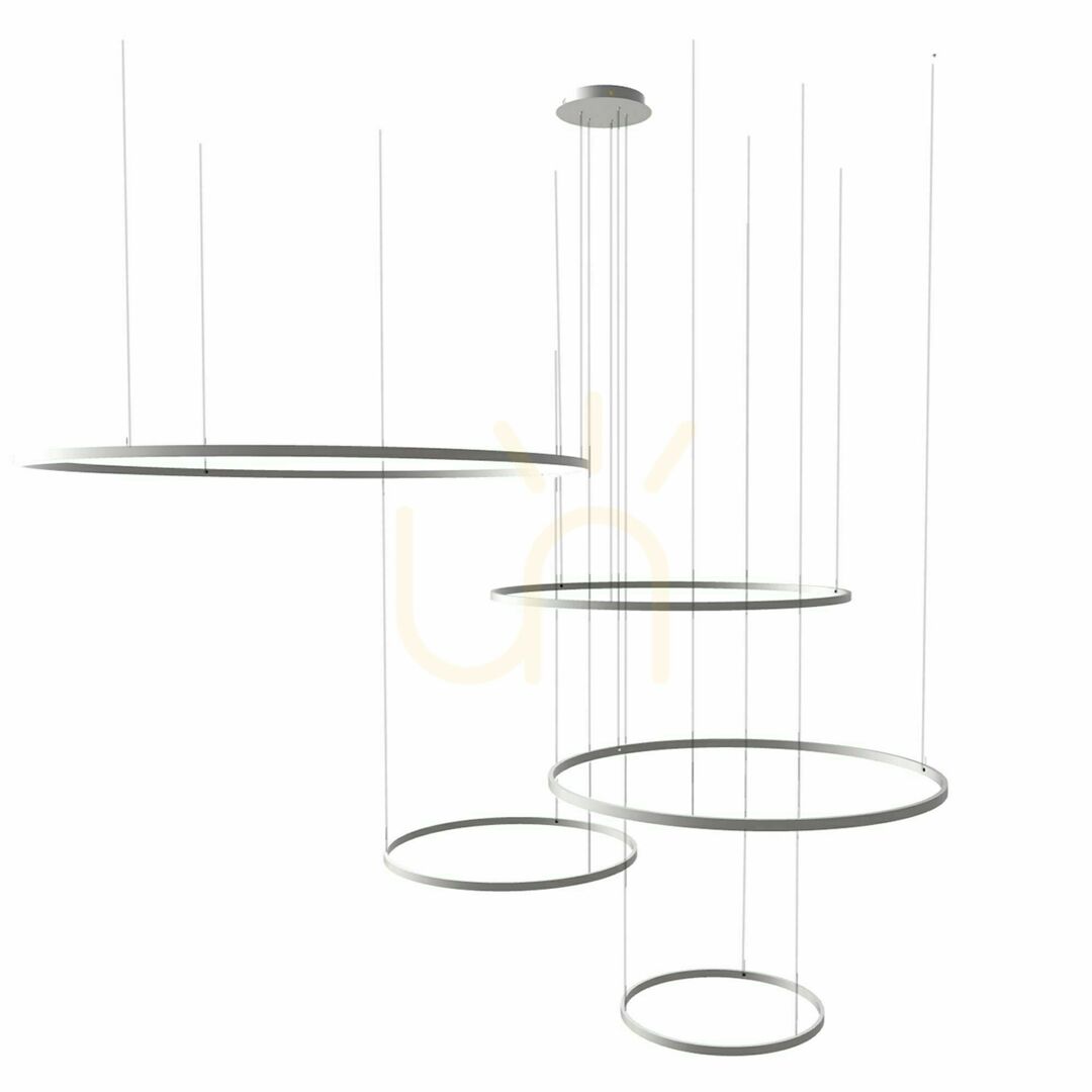 Verifica Lustră suspendată s.luce Ring LED aurie, 5 becuri, 120 cm, dimabilă Lustră suspendată s.luce Ring LED aurie, 5 becuri, 120 cm, dimabilă