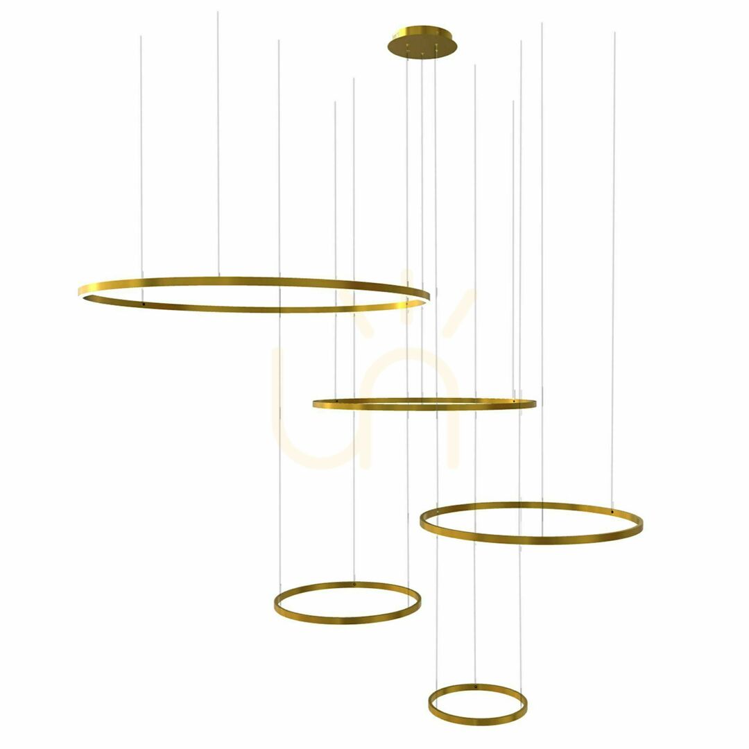 Afişa Lustră suspendată LED s.luce Ring neagră, 5 becuri, 150 cm Lustră suspendată LED s.luce Ring neagră, 5 becuri, 150 cm