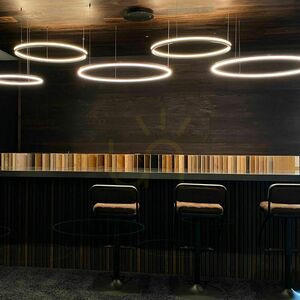 Lustră suspendată LED s.luce Ring neagră, 5 becuri, 150 cm 7 Lustră suspendată LED s.luce Ring neagră, 5 becuri, 150 cm small 7