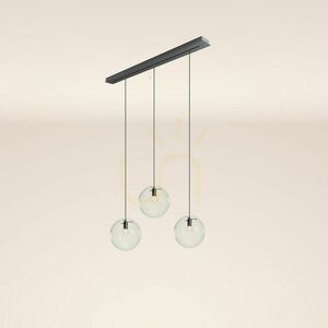 Lustră suspendată s.luce Orb albă Ø30 cm, 3 becuri, sticlă și metal, modernă small 5
