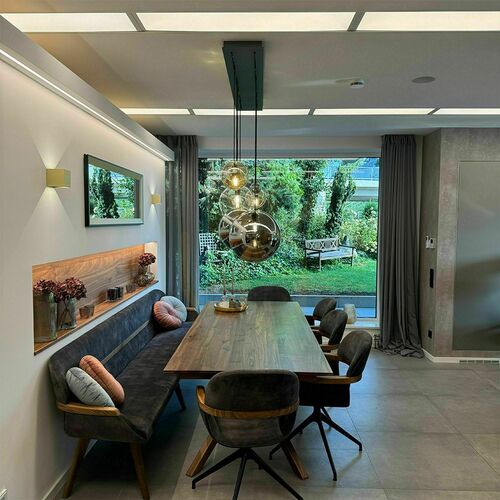 Verifica Lustră suspendată s.luce Orb albă Ø30 cm, 3 becuri, sticlă, metal, modernă