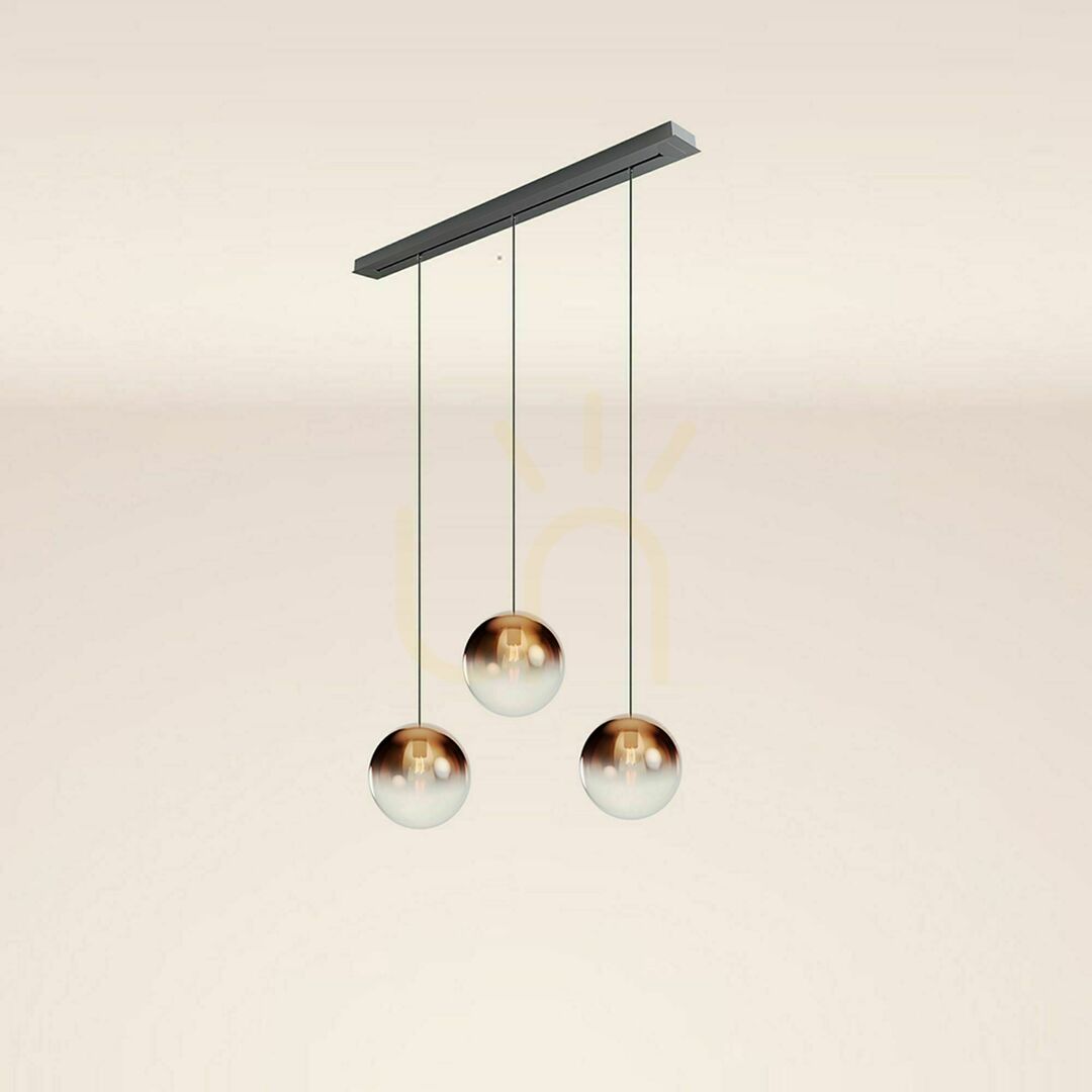 Spectacol Lustră suspendată s.luce Orb albă Ø30 cm, 3 becuri, sticlă, metal, modernă Lustră suspendată s.luce Orb albă Ø30 cm, 3 becuri, sticlă, metal, modernă
