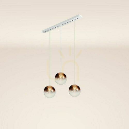 Verifica Lustru suspendat s.luce Orb 3 becuri cupru Ø30 cm sticlă-metal modern