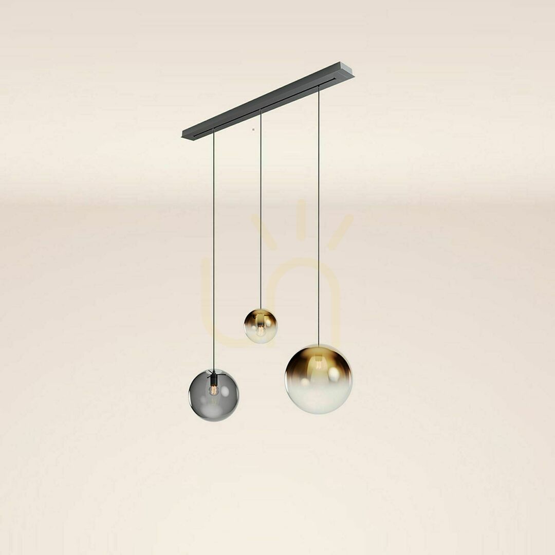 previzualizare Lustră suspendată s.luce Orb aurie, 3 becuri, sticlă, 120 cm, Ø 20/30/40 cm Lustră suspendată s.luce Orb aurie, 3 becuri, sticlă, 120 cm, Ø 20/30/40 cm