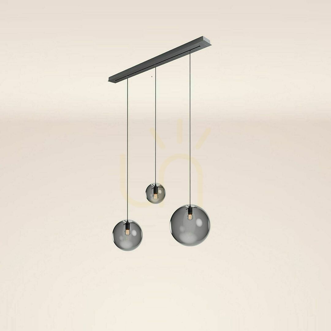 Vedere Lustră suspendată s.luce Orb aurie, 3 becuri, sticlă, 120 cm, Ø 20/30/40 cm Lustră suspendată s.luce Orb aurie, 3 becuri, sticlă, 120 cm, Ø 20/30/40 cm