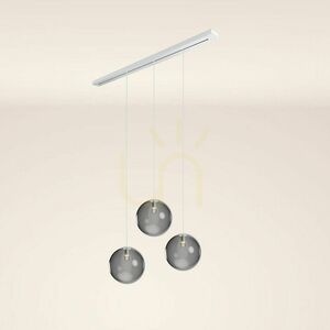 Lustră s.luce Orb fumuriu, 3 becuri, E27, sticlă, metal, 40 cm 13 Lustră s.luce Orb fumuriu, 3 becuri, E27, sticlă, metal, 40 cm small 13