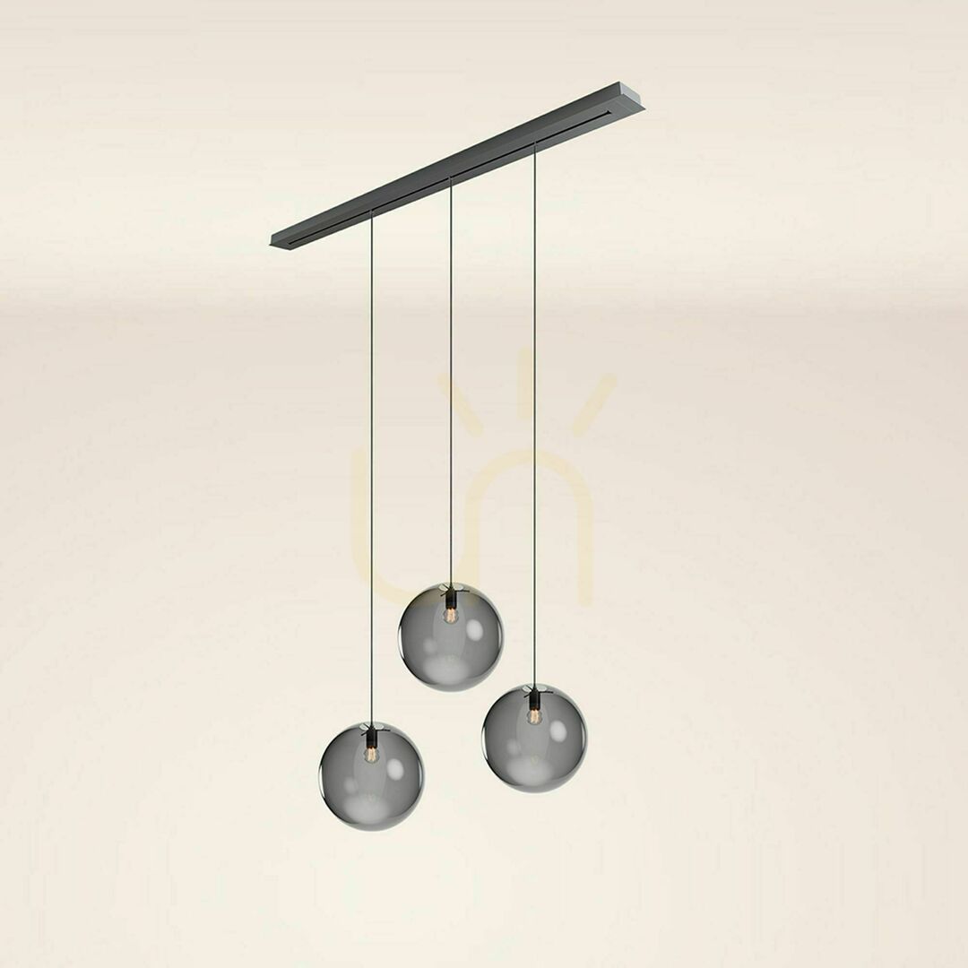 Verifica Lustră s.luce Orb fumuriu, 3 becuri, E27, sticlă, metal, 40 cm Lustră s.luce Orb fumuriu, 3 becuri, E27, sticlă, metal, 40 cm