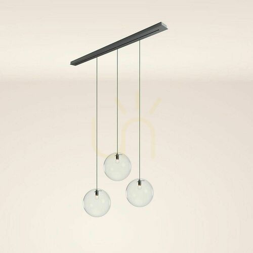 Verifica Lustră s.luce Orb 3x E27, sticlă și metal, Ø40 cm, modernă