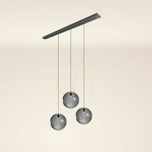 Lustră s.luce Orb albă din sticlă și metal, 3 becuri E27, Ø40 cm small 5