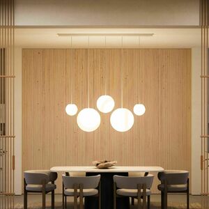 Lustră s.luce Orb albă 5 becuri E27 sticlă metal 40 cm modernă 1 Lustră s.luce Orb albă 5 becuri E27 sticlă metal 40 cm modernă small 1