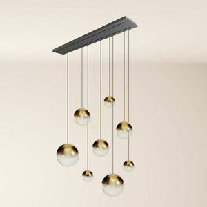 Lustru s.luce Orb cupru, 8 brațe, sticlă și metal, dimabil, E27 small 12