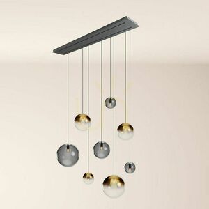 Lustră s.luce Orb fumuriu sticlă metal 8 becuri E27 dimabilă 14 Lustră s.luce Orb fumuriu sticlă metal 8 becuri E27 dimabilă small 14
