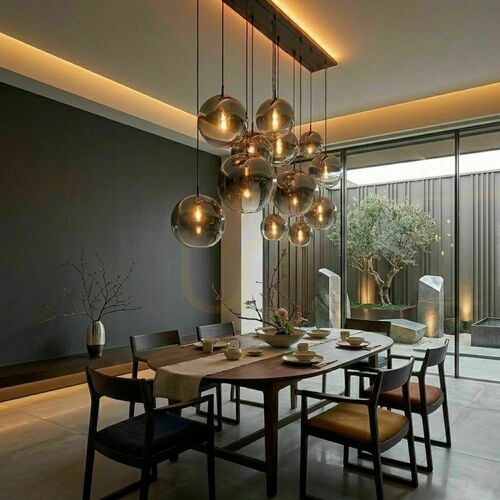 Verifica Lustră s.luce Orb fumuriu sticlă metal 12 becuri E27 160 cm 2 rânduri